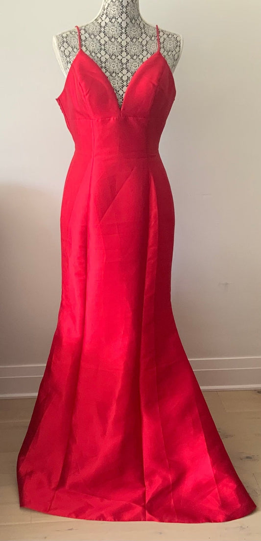 Sherri Hill Full Length Red Formal Dress Size 6