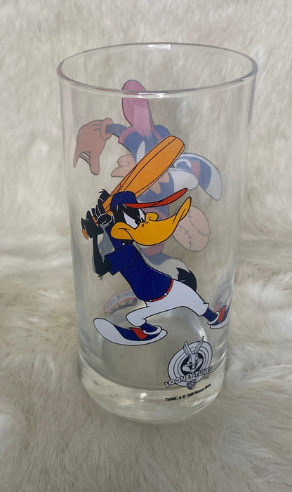 Smuckers Looney Tunes Daffy Duck Baseball Glass Tumbler