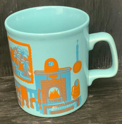 Staffordshire Potteries Vintage Blue Fireplace Den Mug