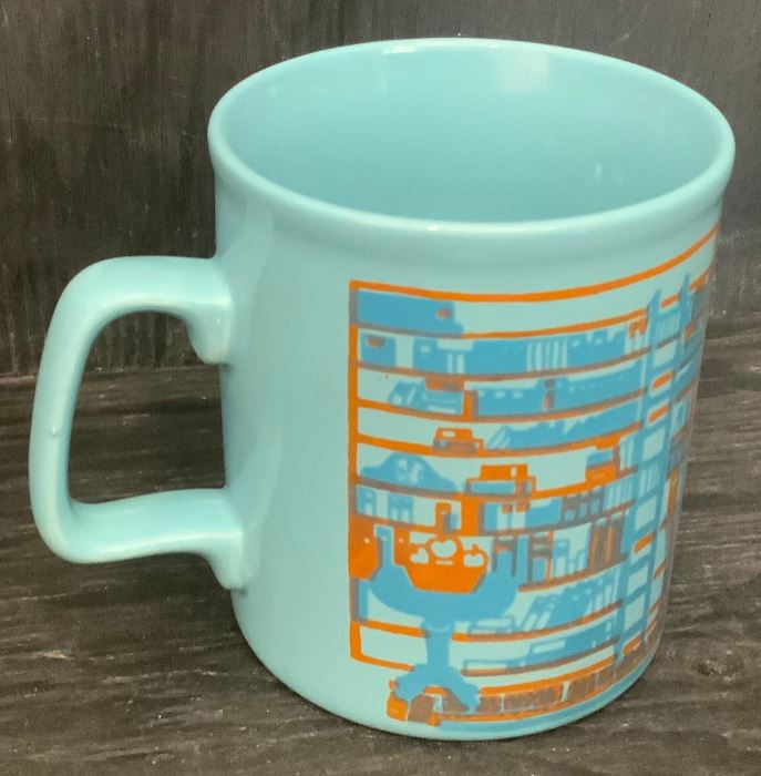 Staffordshire Potteries Vintage Blue Fireplace Den Mug