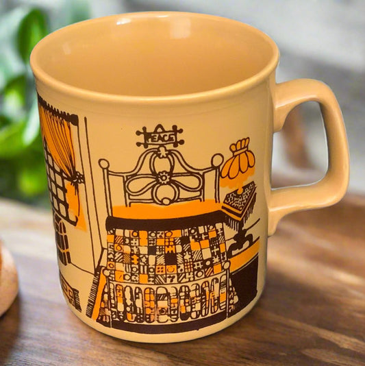 Staffordshire Potteries Vintage Brown Bedroom Mug