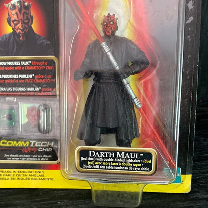 Star Wars Episode 1 Darth Maul Double Bladed Lightsaber Action Figure New on Variant Card