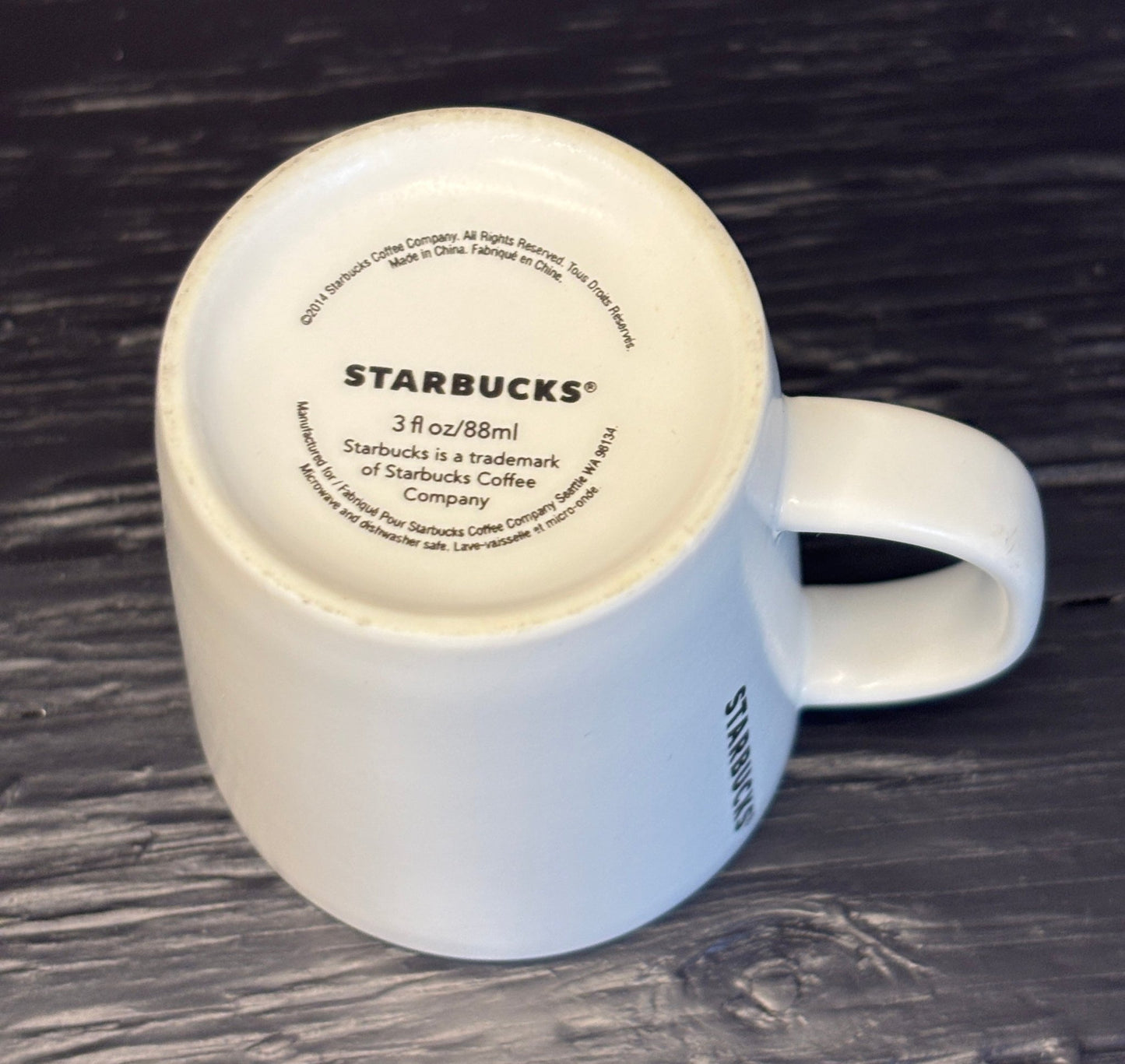 Starbucks White Embossed Logo Espresso Cup