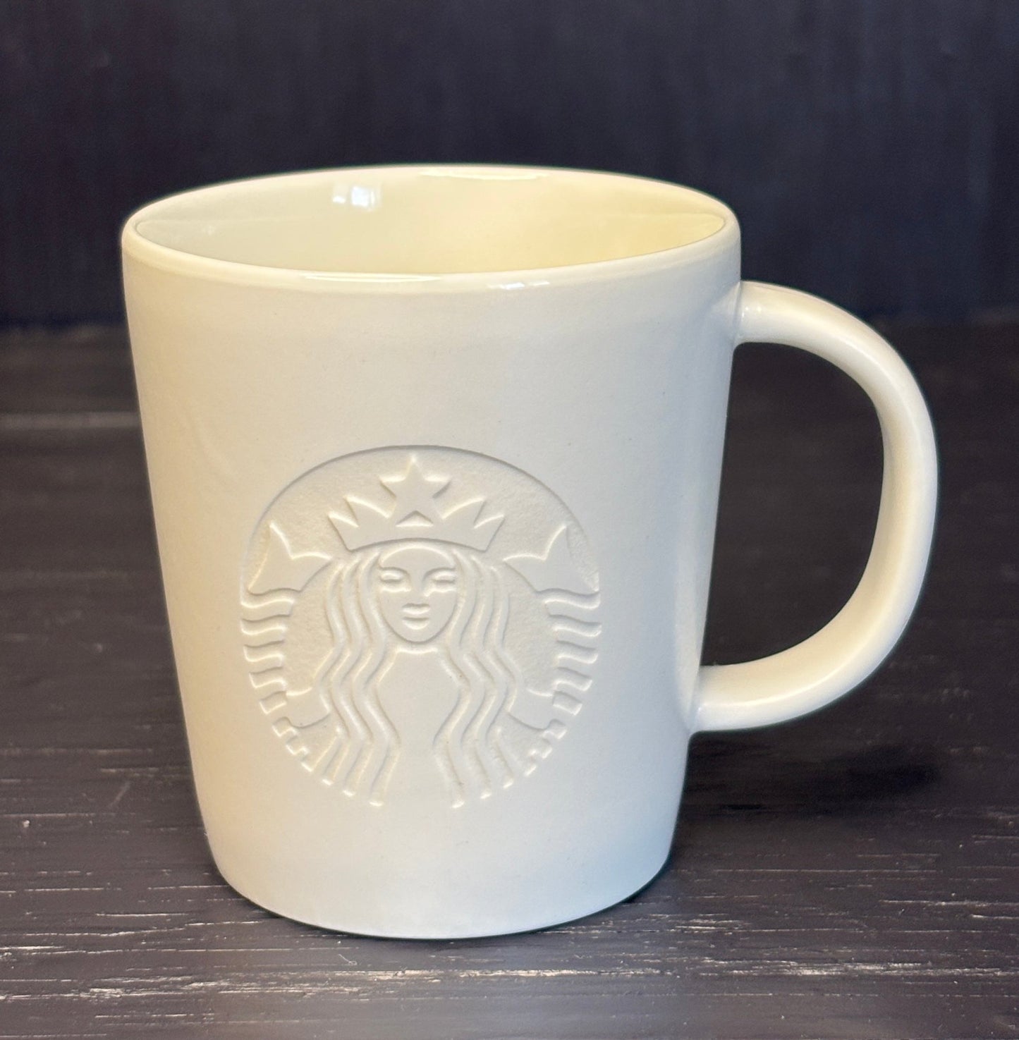 Starbucks White Embossed Logo Espresso Cup