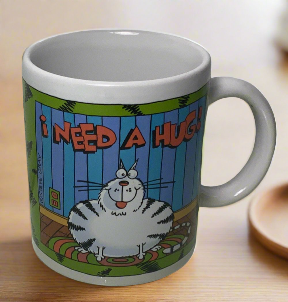 Steve Gray I need a Hug Cat Coffee Mug - HLJ at HomeSteve Gray I need a Hug Cat Coffee MugFunnySteve Gray