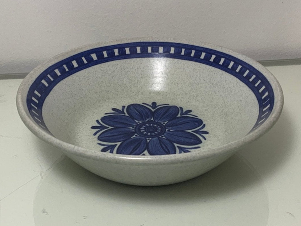 Stonehenge Midwinter Blue Dahlia Soup Bowls