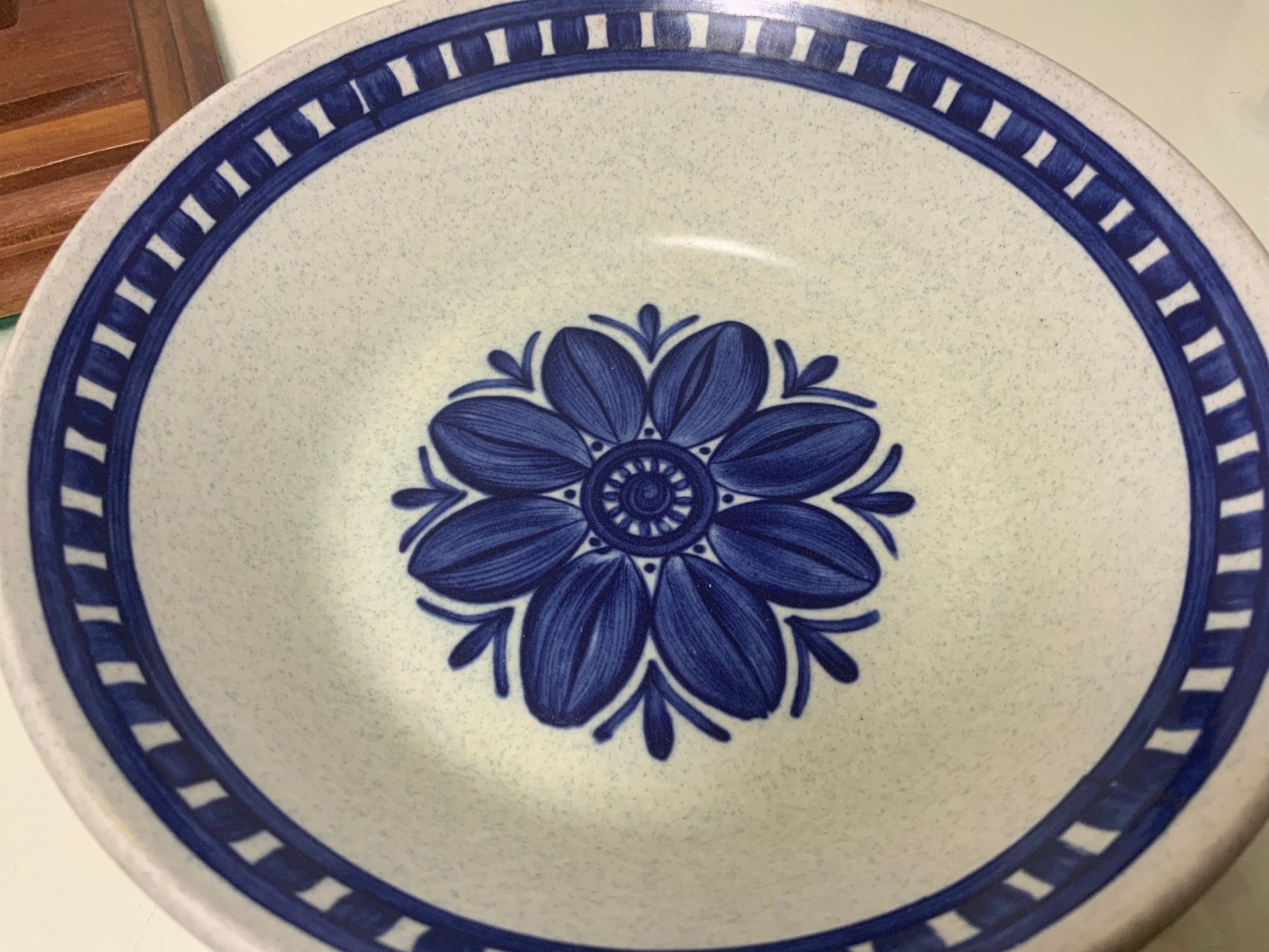 Stonehenge Midwinter Blue Dahlia Soup Bowl