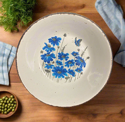 Stonehenge Midwinter Spring Blue 9 Inch Serving Bowl