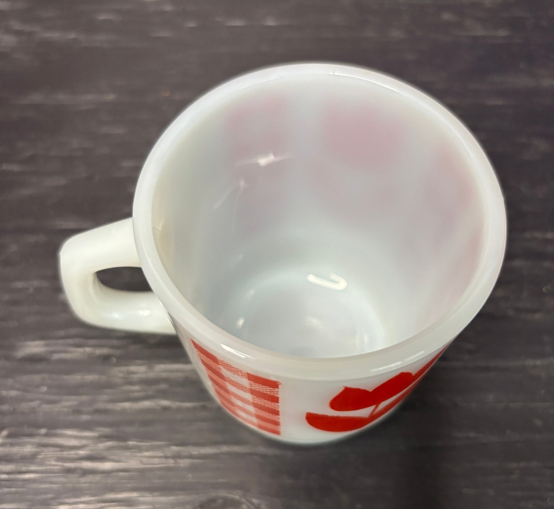 Termocrisa Red Tulip Milk Glass Mug
