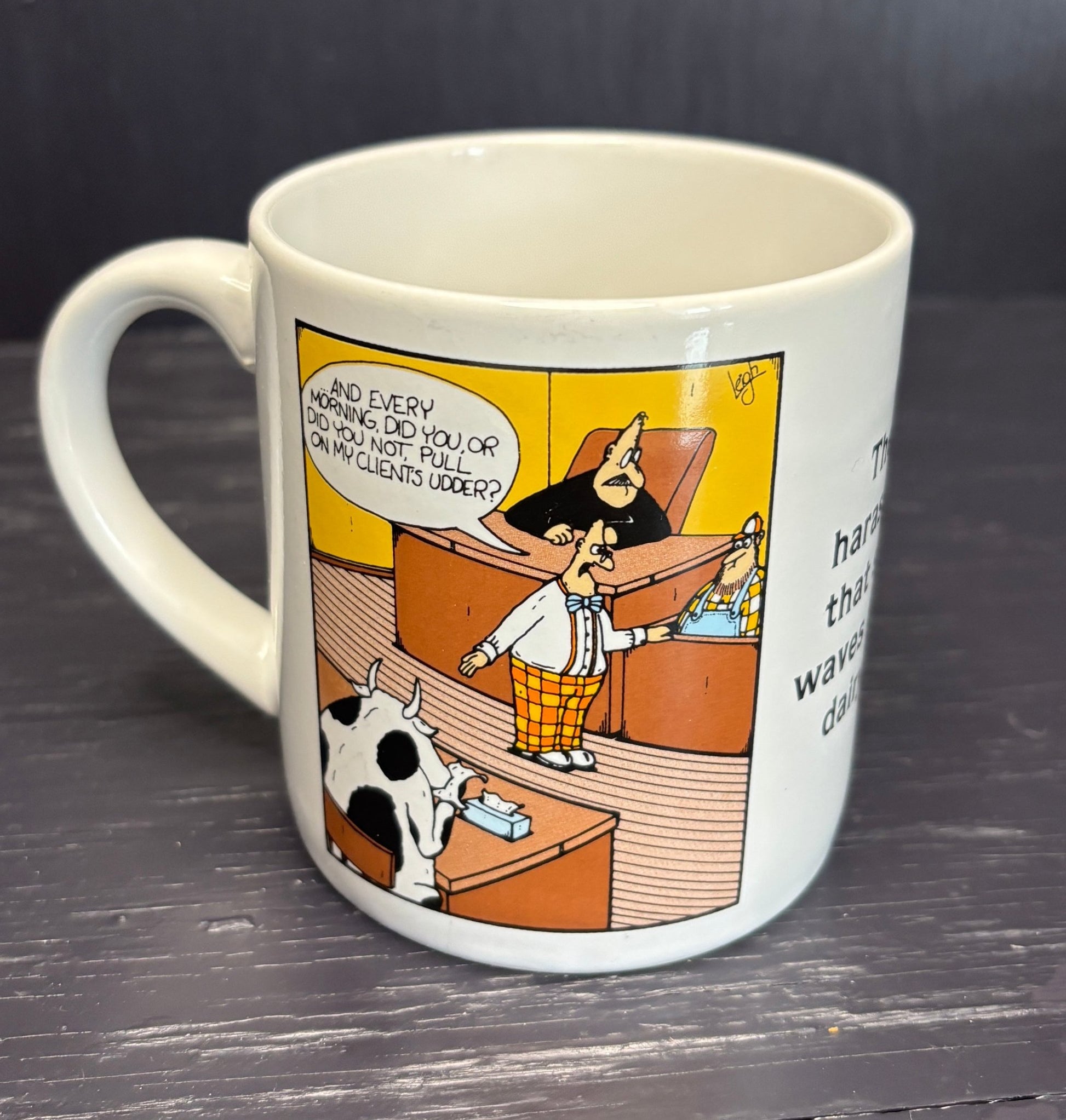 The Far Side Courtroom Mug