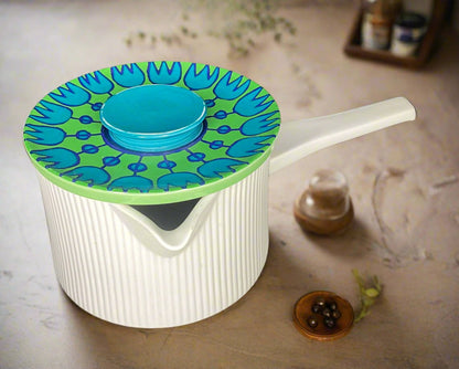 Thomas Rosenthal Flammfest Green and Blue Flower Saucepan
