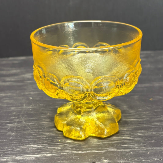 Tiffin Franciscan Madeira Cornsilk Yellow Amber Dessert Glass