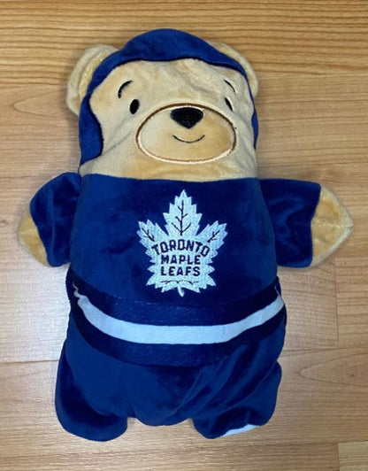 Toddler Toronto Maple Leafs Cubcoats Blue 2 - in - 1 Transforming Hoodie & Soft Plushi
