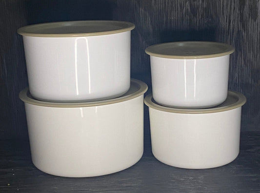 Tupperware 4 Piece One Touch Canisters - HLJ at HomeTupperware 4 Piece One Touch CanistersFood StorageTupperware