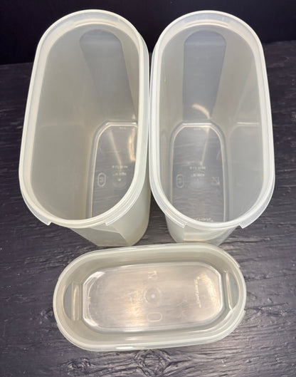Tupperware Modular Mates Pink Lid Storage Container Set