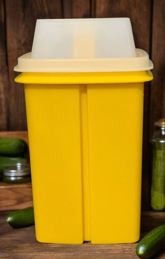 Tupperware Yellow Pickle Saver Container - HLJ at HomeTupperware Yellow Pickle Saver ContainerPickle SaverTupperware