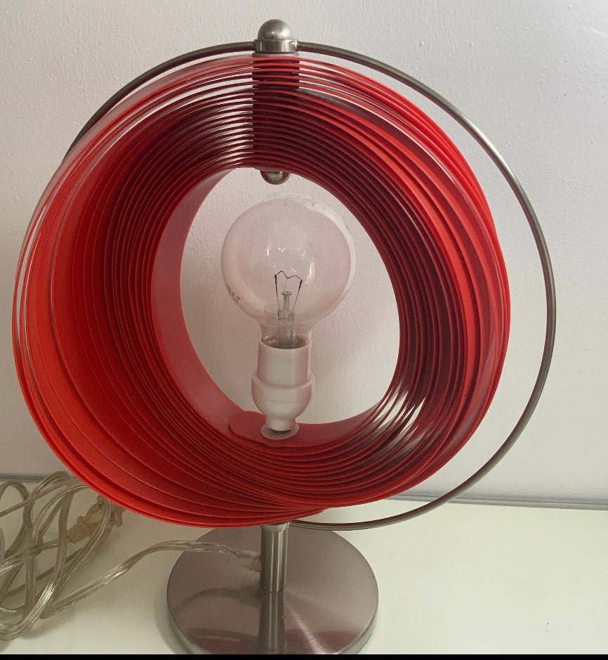 Verner Panton Kare Styled Red Moon Lamp - HLJ at HomeVerner Panton Kare Styled Red Moon LampTable LampHLJ at Home