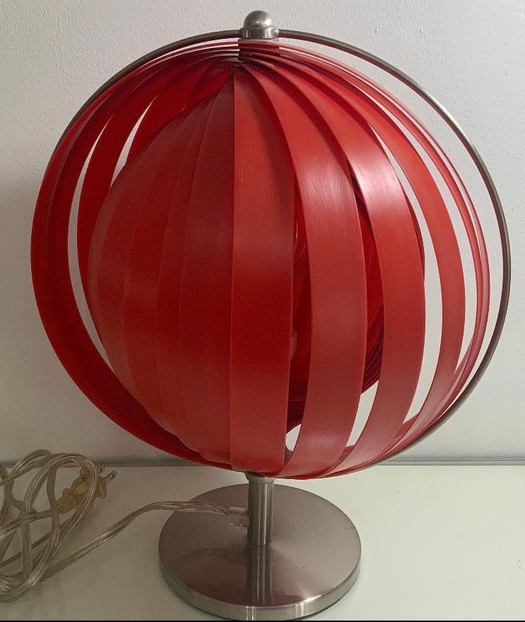 Verner Panton Kare Styled Red Moon Lamp - HLJ at HomeVerner Panton Kare Styled Red Moon LampTable LampHLJ at Home