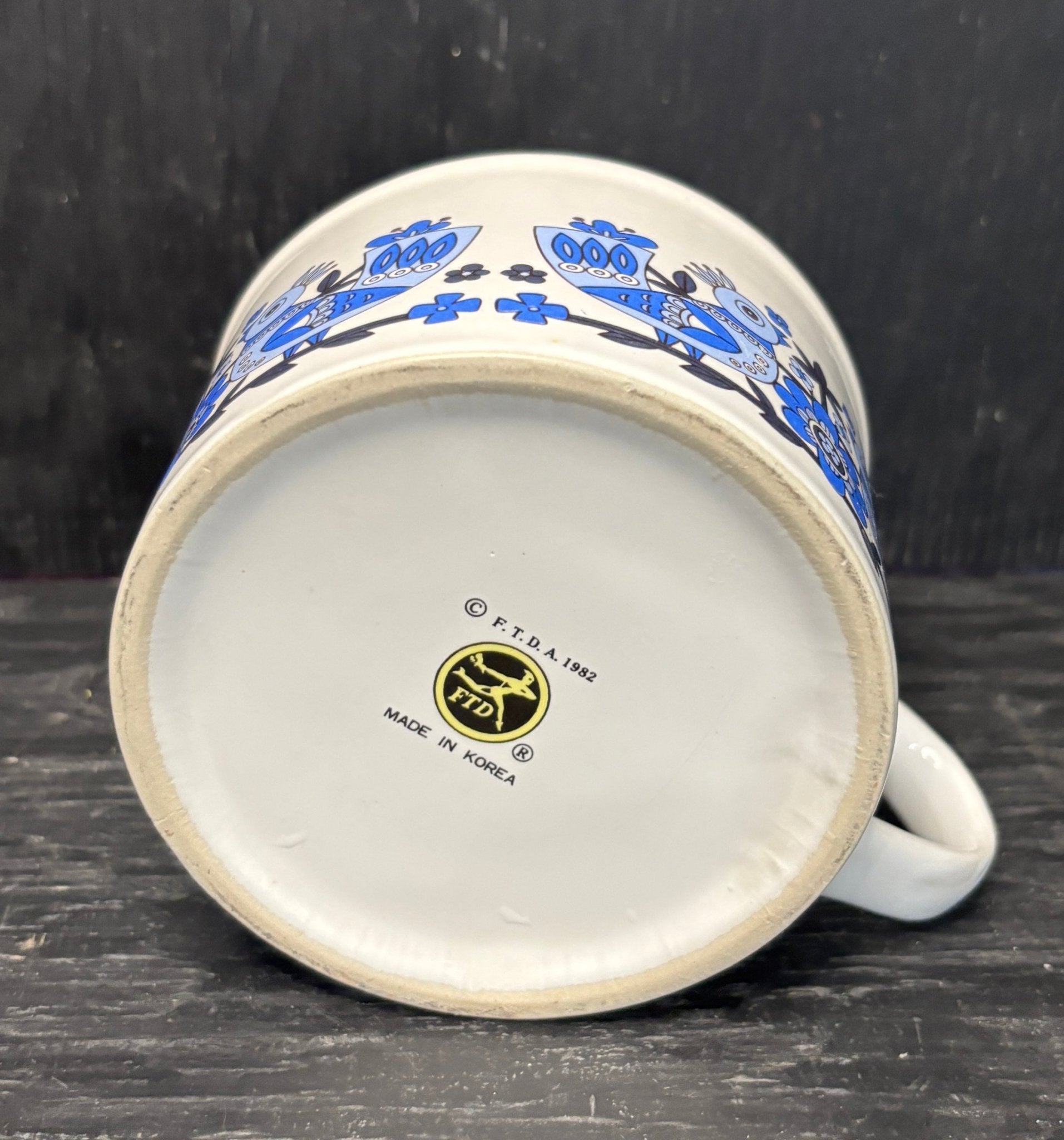 Vintage 1982 FTD Blue Bird Soup Mug - HLJ at HomeVintage 1982 FTD Blue Bird Soup MugSoup BowlFTD