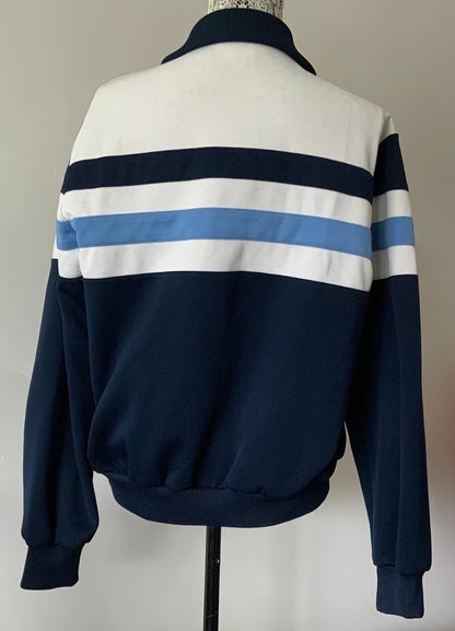 Vintage Adidas Track Jacket with blue and white stripes