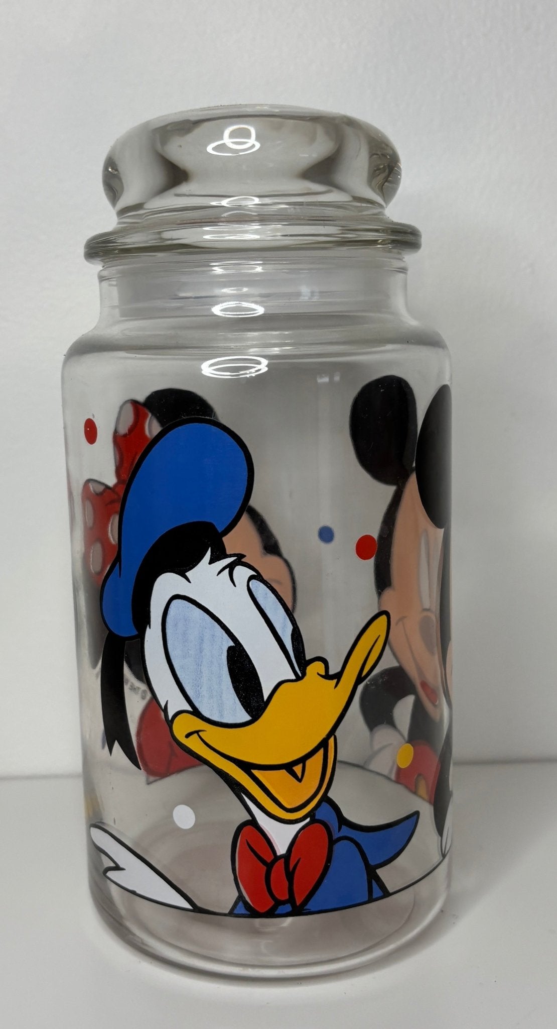 Vintage Anchor Hocking Disney Mickey Mouse Glass Jar