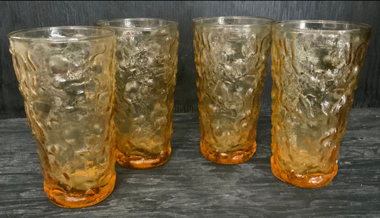 Vintage Anchor Hocking Lido Milano Amber Tumbler