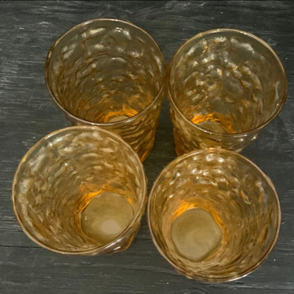 Vintage Anchor Hocking Lido Milano Amber Glasses