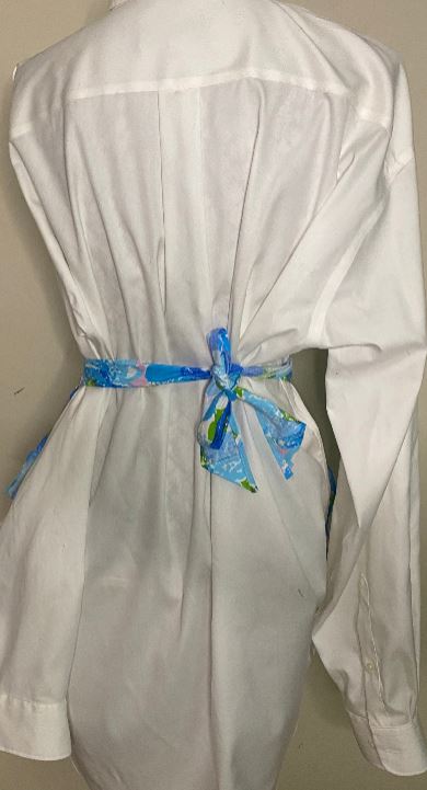 Vintage Blue and Pink Floral Apron