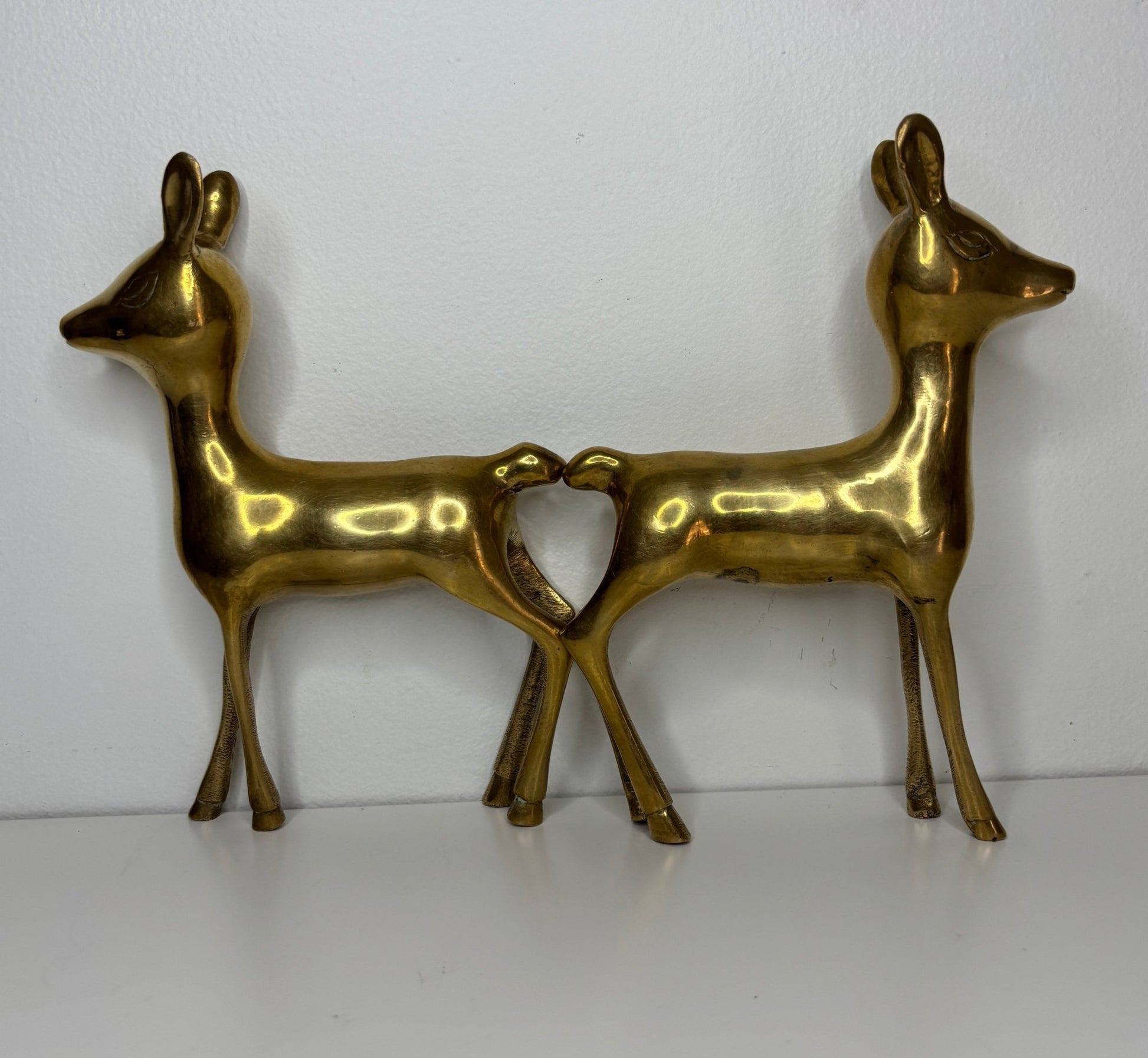 Vintage Brass Deer Statuettes