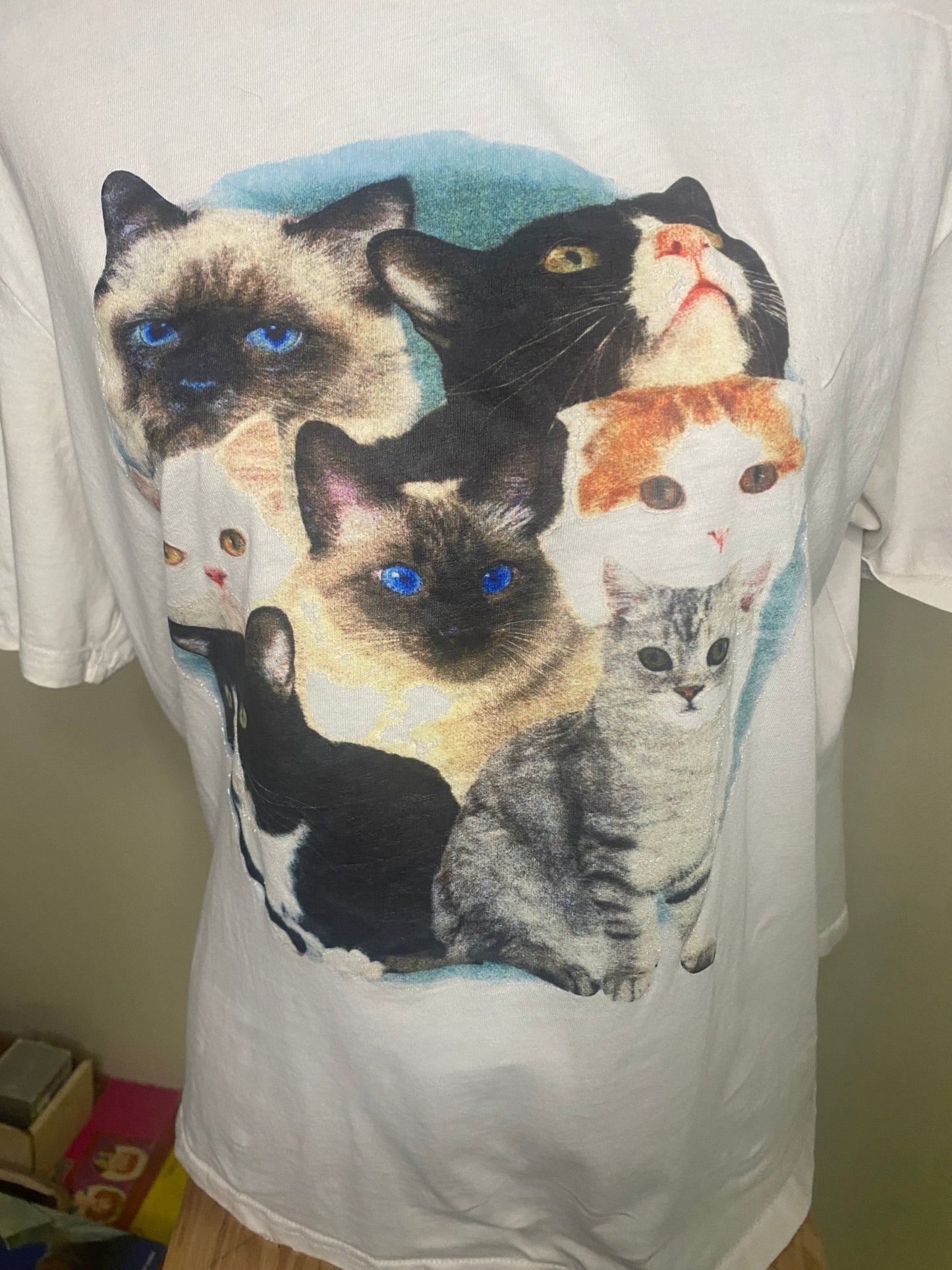 Vintage Cat Lover Short Sleeve Womens T Shirt