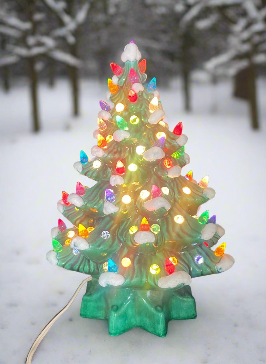 Vintage Ceramic Illuminated Christmas Tree