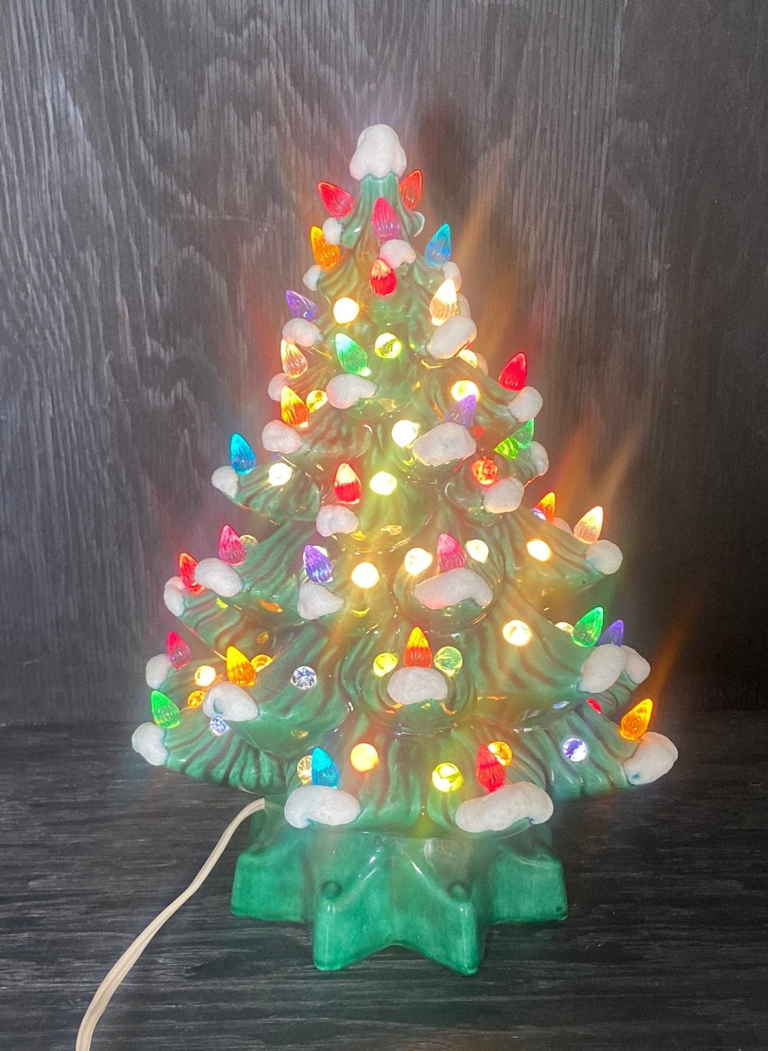 Vintage Ceramic Illuminated Christmas Tree