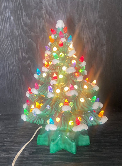 Vintage Ceramic Illuminated Christmas Tree