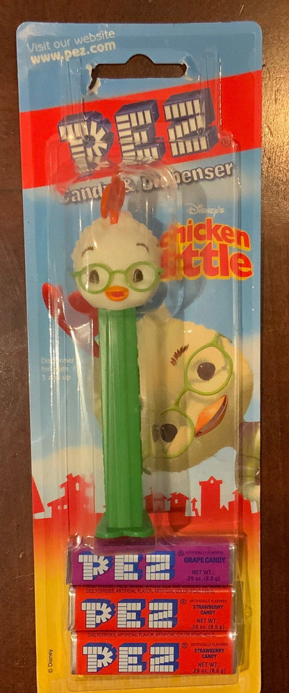 Vintage Chicken Little Pez Dispensers New on Cards
