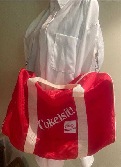 Vintage Coke Is It Coca Cola Duffle Bag