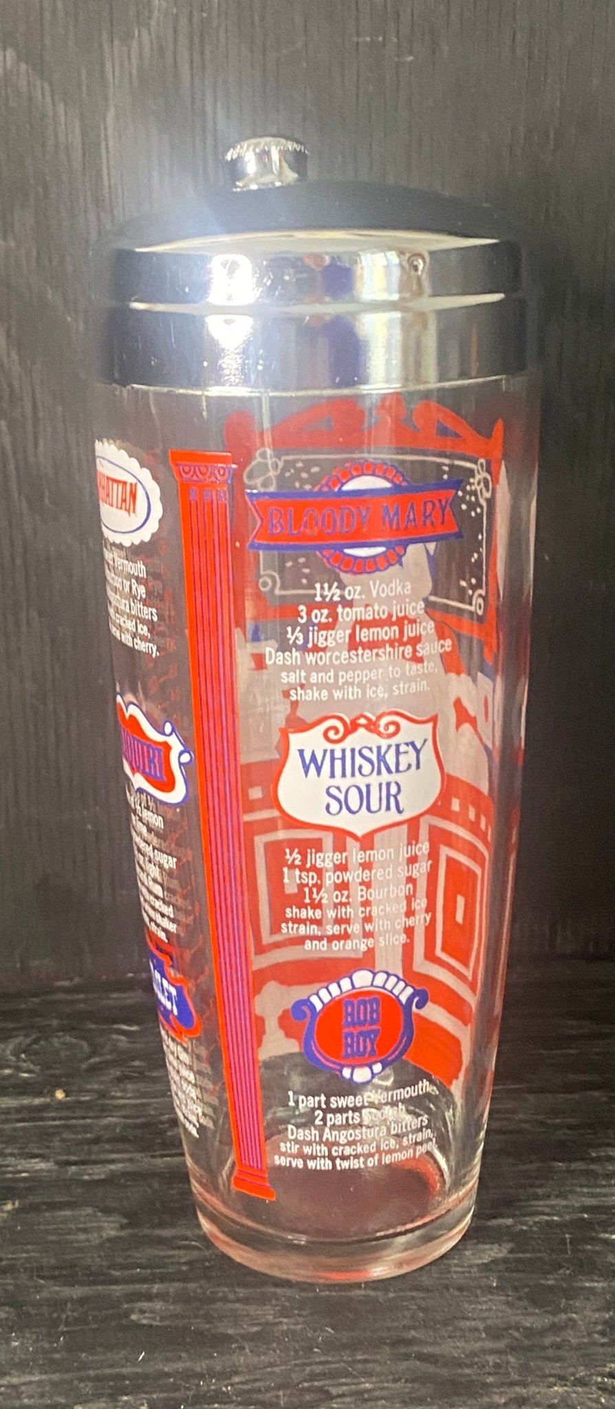 Vintage Craft House By Fortessa Bartender Glass Cocktail Shaker