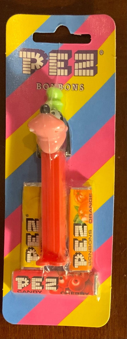 Vintage Disney Goofy Pez Dispenser new on a striped card