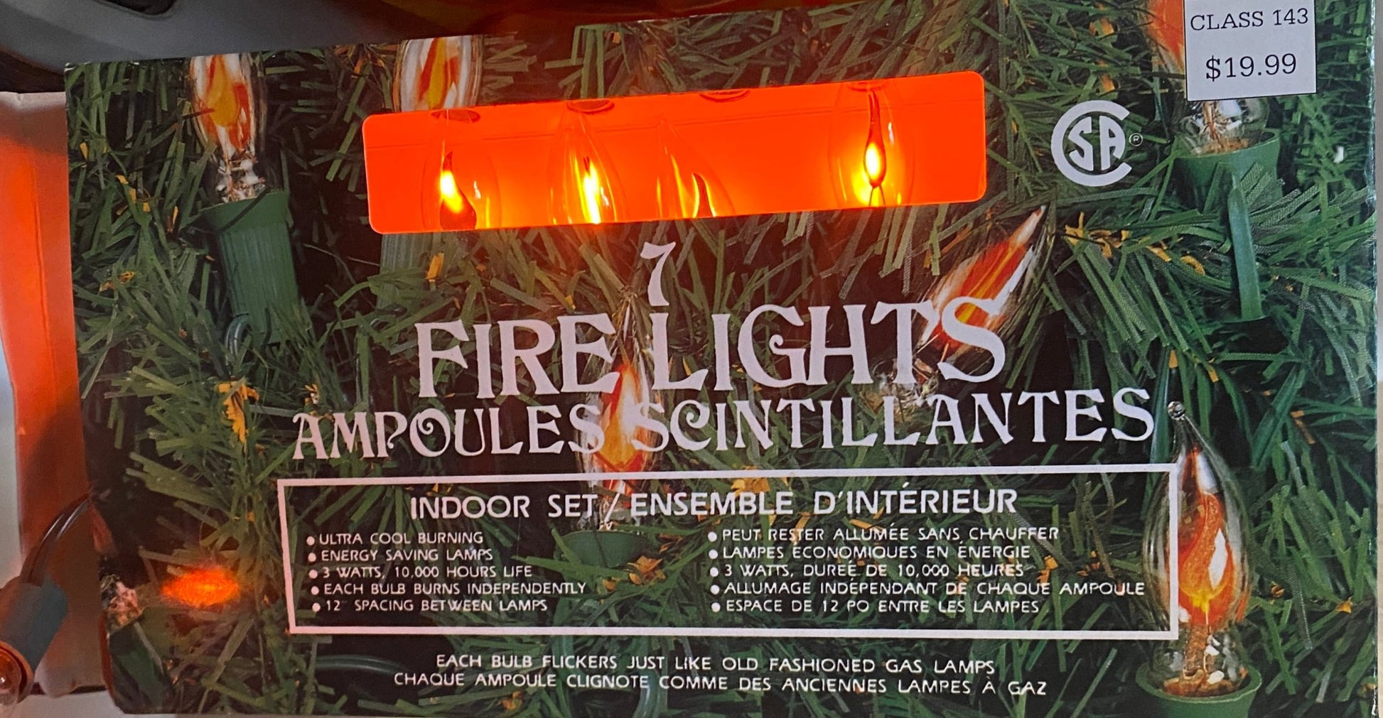 Vintage Electric Christmas Fire Lights