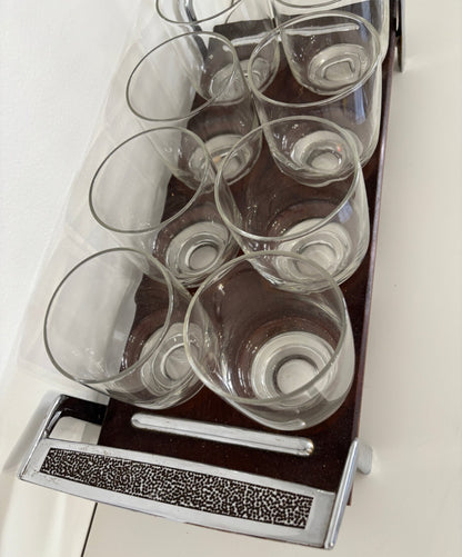 Vintage Eva Zeisel Teak Glasses Set