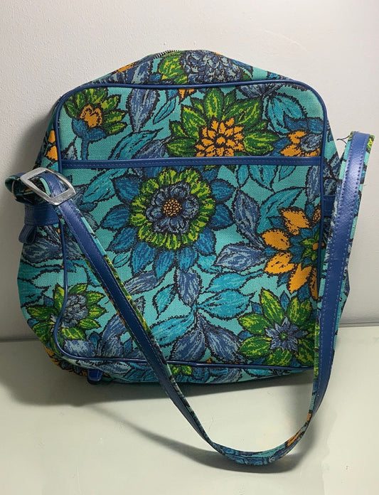 Vintage Floral Handbag Carry On Purse