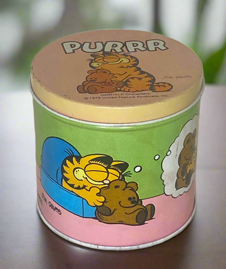 Vintage Garfield and Teddy Bear Purrr Tin - HLJ at HomeVintage Garfield and Teddy Bear Purrr TinCanisterGarfield