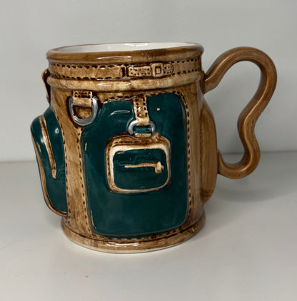 Vintage Golf Bag Embossed Coffee Mug