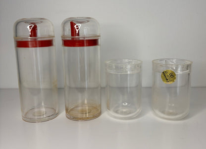 Vintage Guzzini Red Cruet Set