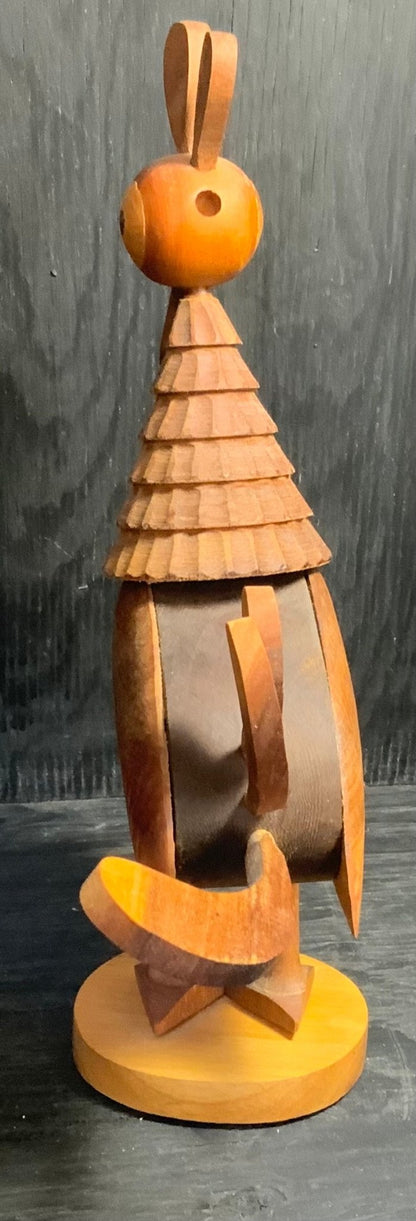 Vintage Hand Carved Wooden Rooster