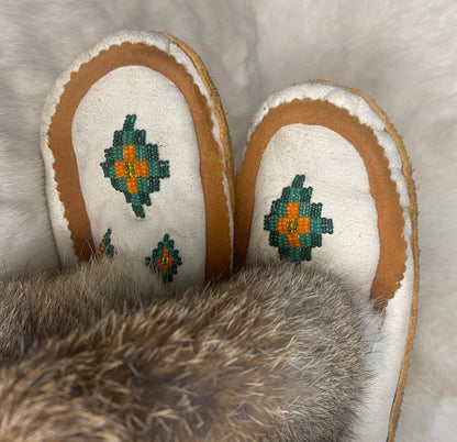Vintage Hand Crafted Hand Beaded Mukluks