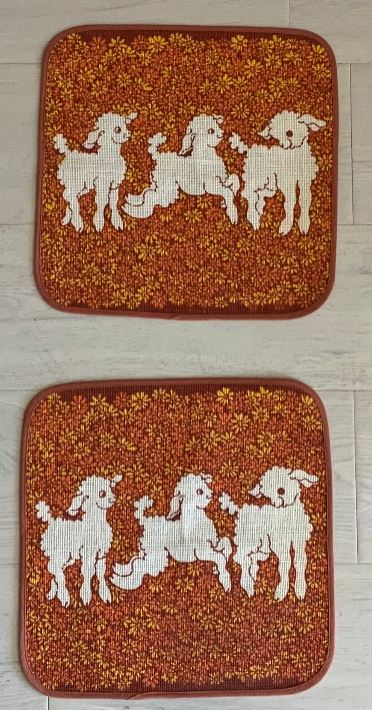Vintage Handvask Denmark Sheep Theme Jute Placemats