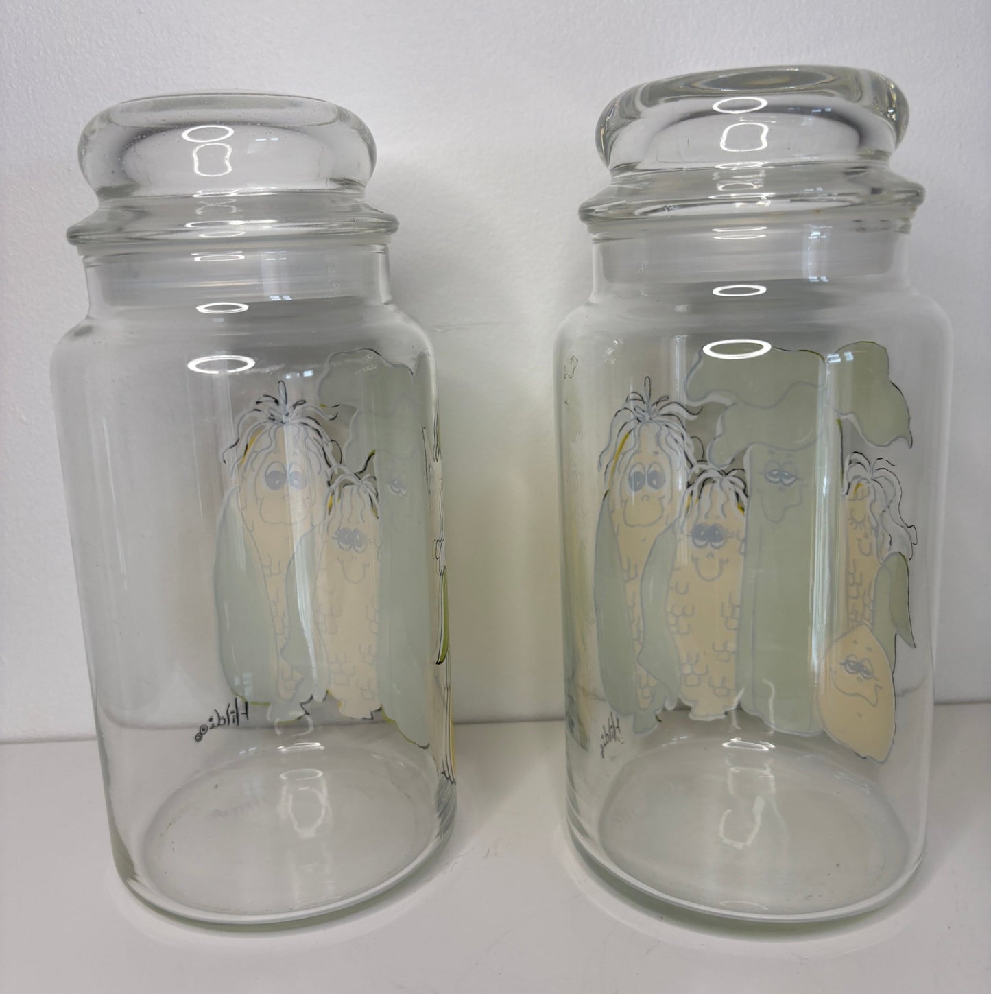 Vintage Hildi Anthropomorphic Glass Jars
