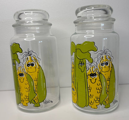 Vintage Hildi Anthropomorphic Glass Jars