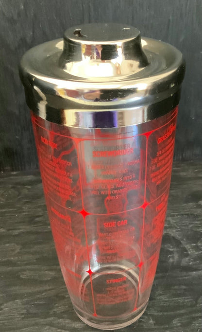 Vintage Irvinware Cocktail Shaker with Recipes