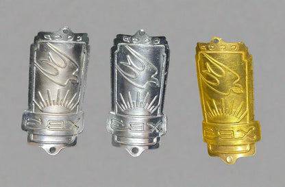 Vintage Kharkiv HVZ USSR CCCP 1XВЗ Bicycle Head Badges